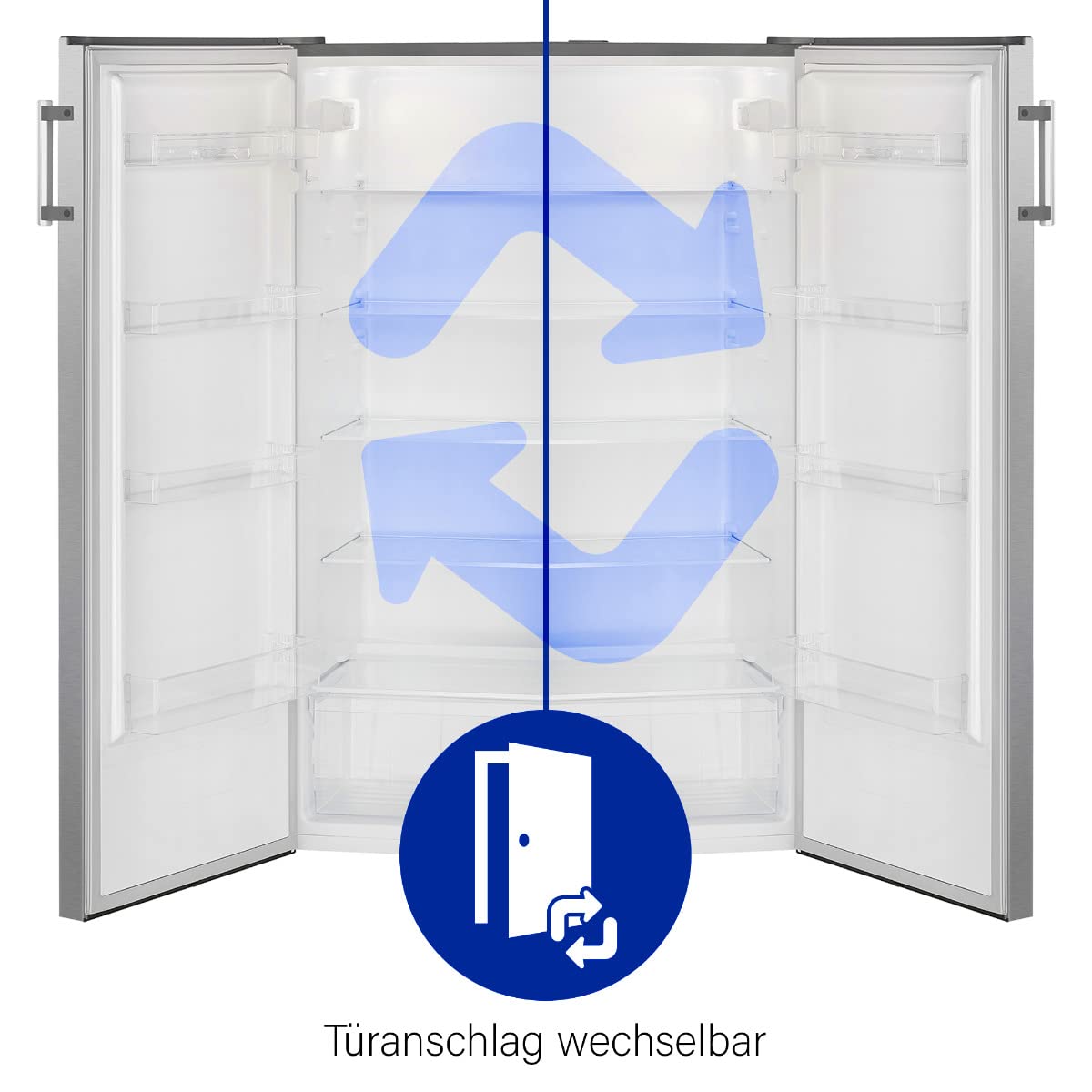 Getränkekühlschrank ohne Gefrierfach 242L Energieklasse E 143cm 5 Ablagen 0°C bis 8°C leise 40dB VS 7316.1
