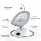 CocoSway elektrische Babywippe 3D Motion 6 Bewegungen 4 Stufen Fernbedienung 8 Wiegenlieder
