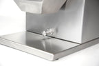 Currywurstschneider GWS1000, Edelstahl, Schnittstärke 5 bis 30 mm, 2 Sichelklingen, 135 W, Sicherheit