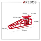 2X Auffahrrampe mit hydraulischem Wagenheber höhenverstellbar 2 Tonnen für Auto und Werkstatt