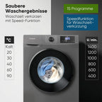 Waschmaschine 7kg WA 7175.1 Invertermotor max. 1400 U/min 15 Programme Energieklasse A 10 Jahre Motorgarantie