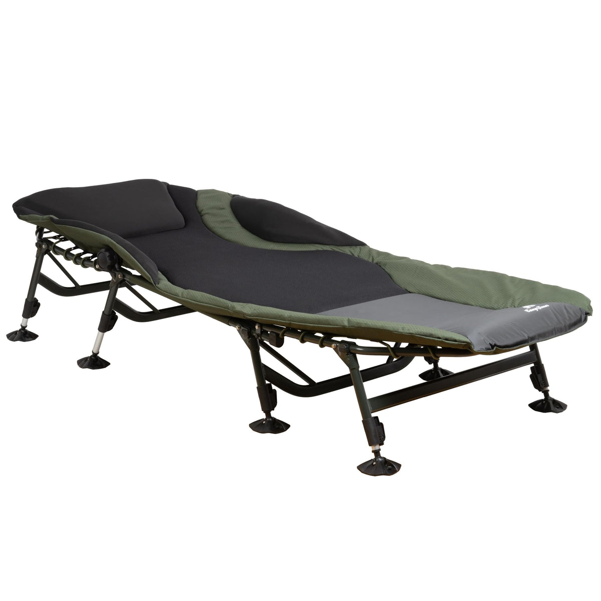 Karpfenliege XXL 207 x 88 x 30-106 cm | höhenverstellbare und stabile Karpfenliege mit 8 Beinen | faltbares Feldbett