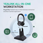 WH64 Mono Wireless Headset mit DECT und Bluetooth Dual Modus sowie geräuschunterdrückendem Mikrofon
