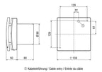 ECA 100 ipro H Feuchtevollautomatik zweistufiger Kleinraumventilator für Bad Dusche Saunavorraum Waschküche