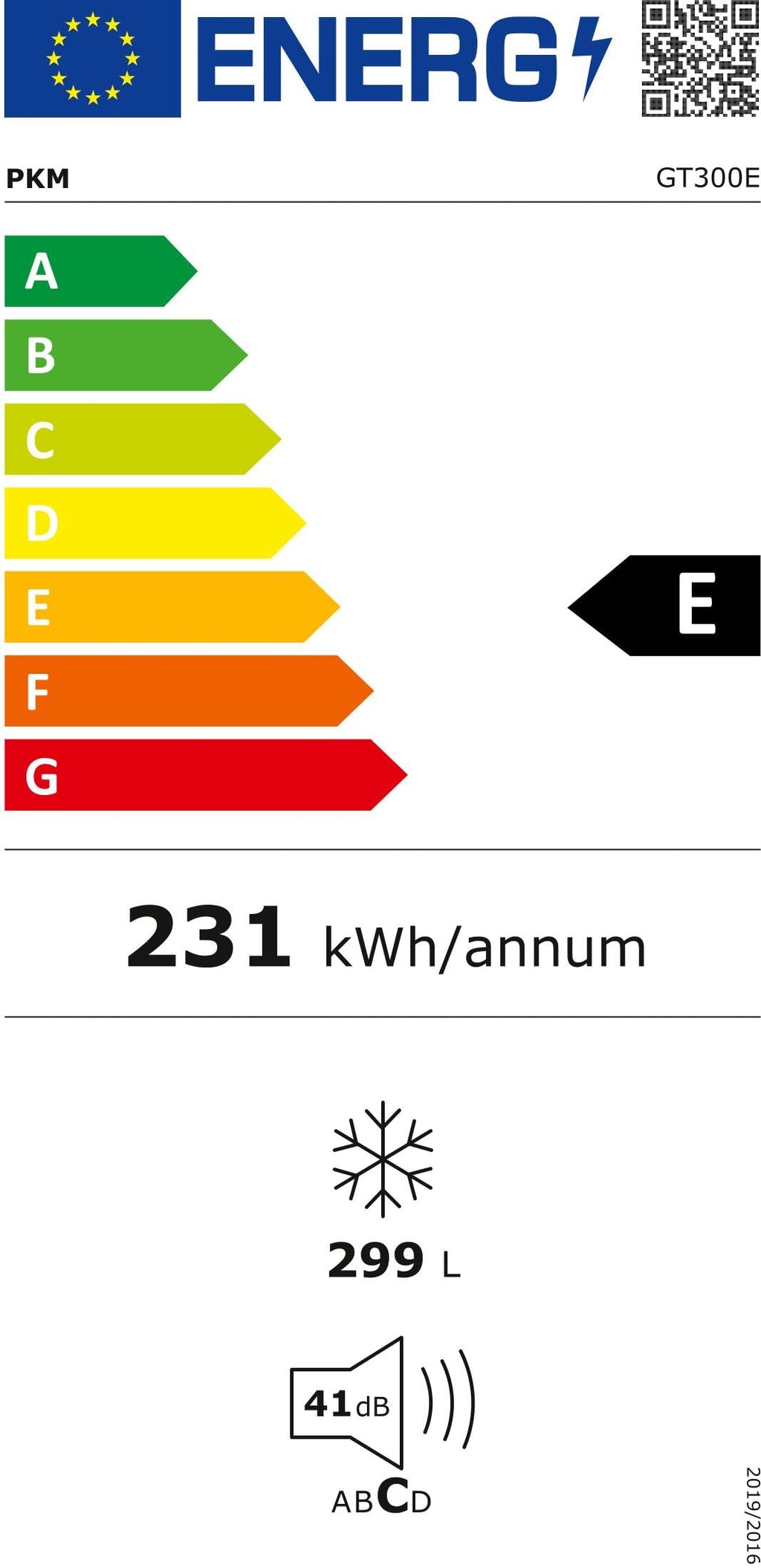 GT300E Gefriertruhe 299L 41dB Dual Modus Kühlen und Gefrieren Drahtkorb 4 Sterne freistehend Energieklasse E