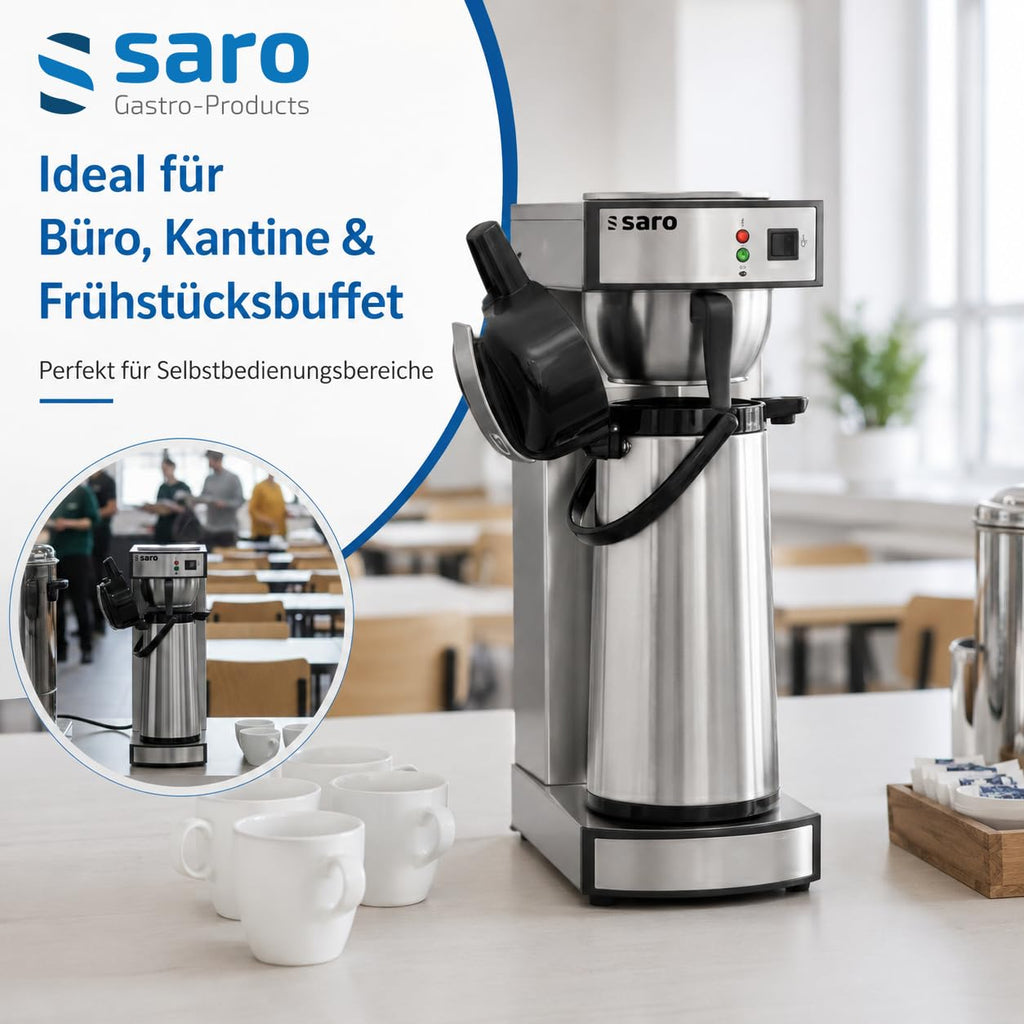 Kaffeemaschine Thermo 24 mit Edelstahl Isolierpumpkanne 2,2 L Brühzeit 5 bis 6 Min Trockenlaufschutz 2,069 kW