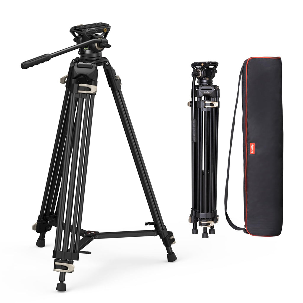 Videostativ Heavy Duty 186 cm 360 Grad Fluidkopf Schnellwechselplatte für DSLR Camcorder Kameras 8 kg 3751B