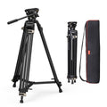 Videostativ Heavy Duty 186 cm 360 Grad Fluidkopf Schnellwechselplatte für DSLR Camcorder Kameras 8 kg 3751B