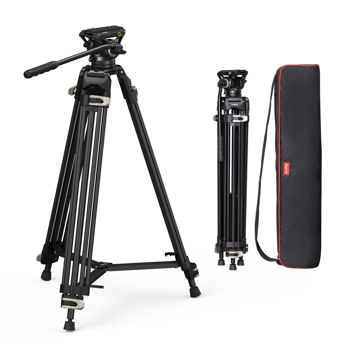 Videostativ Heavy Duty 186 cm 360 Grad Fluidkopf Schnellwechselplatte für DSLR Camcorder Kameras 8 kg 3751B