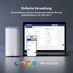 5G Router mit SIM Karte WiFi 7 BE3600 Dual Band bis 3600 Mbit pro Sekunde für zu Hause und unterwegs