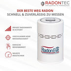 Präzises Radonmessgerät RadonEye RD200 für Zuhause Keller Arbeitsplatz Echtzeitüberwachung Langzeitmessung App