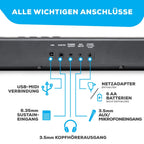 Recital Play 88 Tasten Keyboard Piano Bundle mit vollwertiger Klaviatur ideal für Anfänger und Musikunterricht