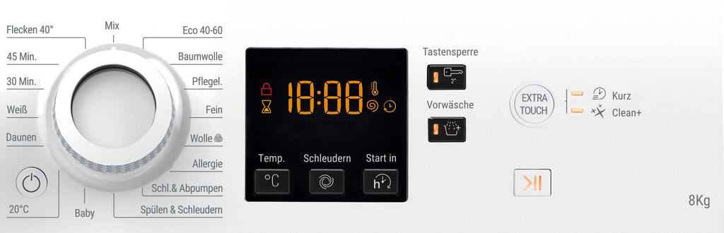 Waschmaschine Frontlader 8kg WAM 814 A Anti Allergie Wolleprogramm Kurz 45 AutoClean Energieeffizienzklasse A