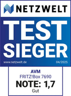 DSL-Router 7690 mit Wi-Fi 7 bis zu 7,1 GBit/s Übertragungsrate, kompatibel mit VDSL/ADSL und WLAN-Mesh