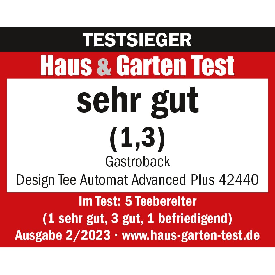 Automatischer Teezubereiter und Teekocher für losen Tee und Teebeutel mit Teesieb und Temperatureinstellung