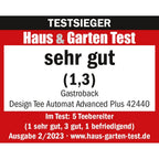 Automatischer Teezubereiter und Teekocher für losen Tee und Teebeutel mit Teesieb und Temperatureinstellung