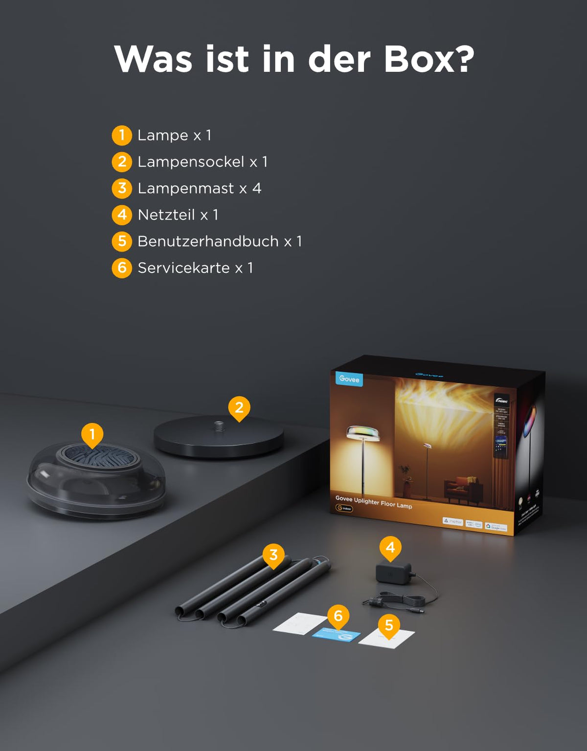 LED Stehlampe Wohnzimmer Deckenfluter Wellenbeleuchtung RGBICWW Stehlampe Energieklasse G