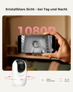 BM04 Babyphone mit Kamera 5 Zoll smart WLAN Baby Monitor mit Nachtsicht und Gegensprechen sowie Appsteuerung