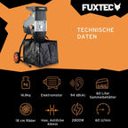 Broyeur de végétaux électrique FX-EGH2800T 2800 W diamètre de coupe de 44 mm pour branches et déchets verts
