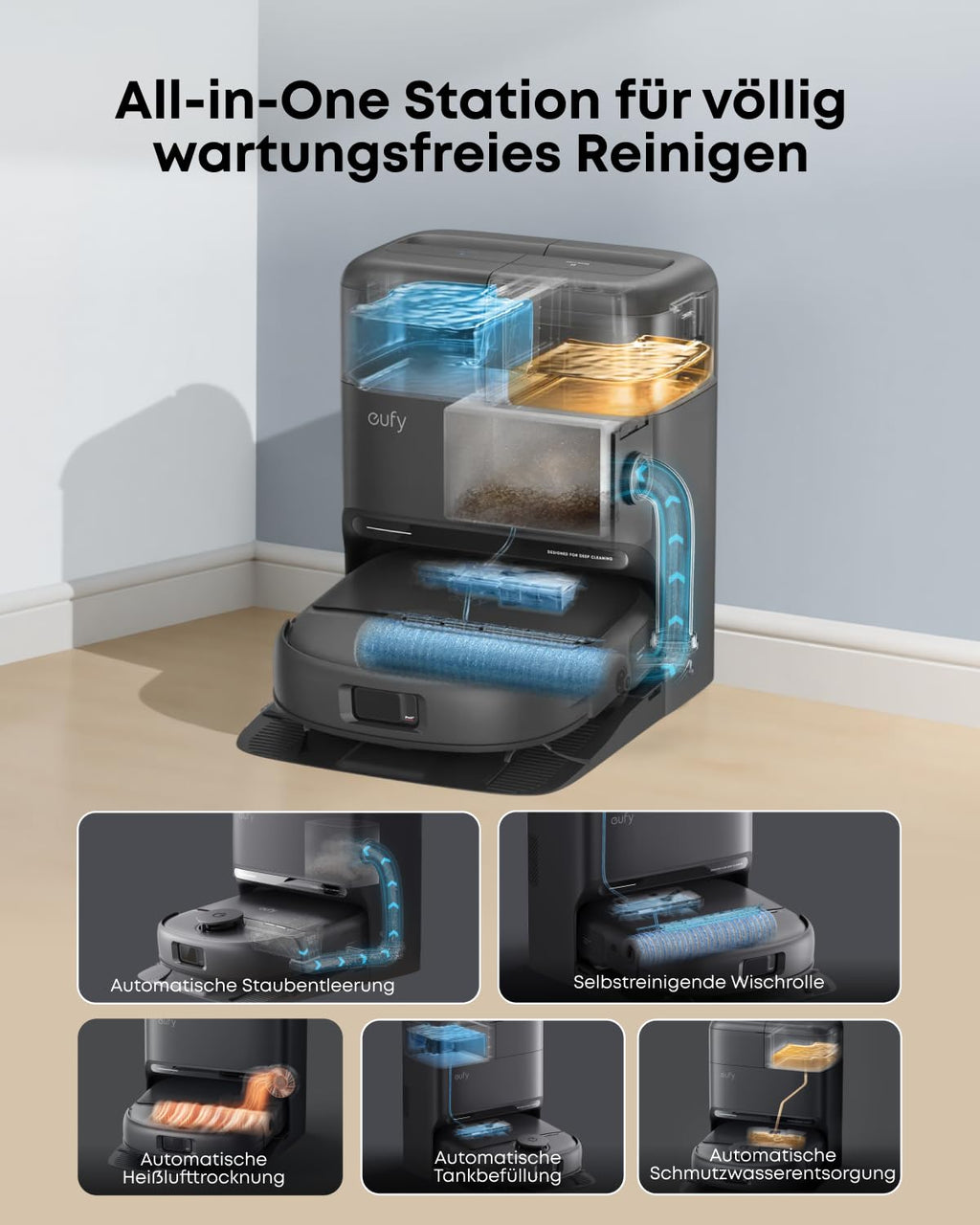 HydroJet C28 Set Saugroboter mit Wischfunktion für alle Böden mit Appsteuerung und Reinigungsmodi Neuheit 2026