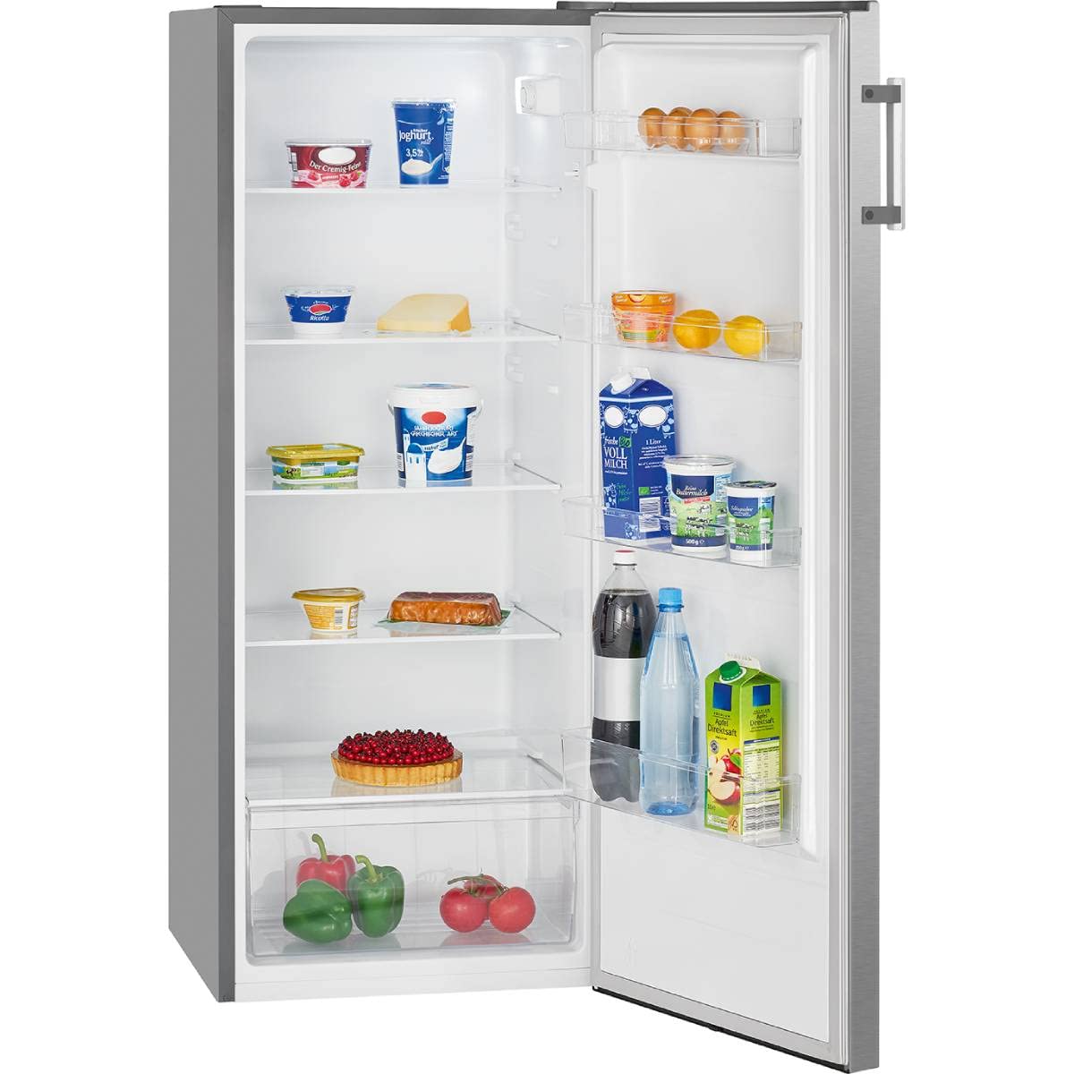 Getränkekühlschrank ohne Gefrierfach 242L Energieklasse E 143cm 5 Ablagen 0°C bis 8°C leise 40dB VS 7316.1
