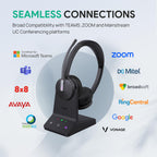 WH64 Mono Wireless Headset mit DECT und Bluetooth Dual Modus sowie geräuschunterdrückendem Mikrofon