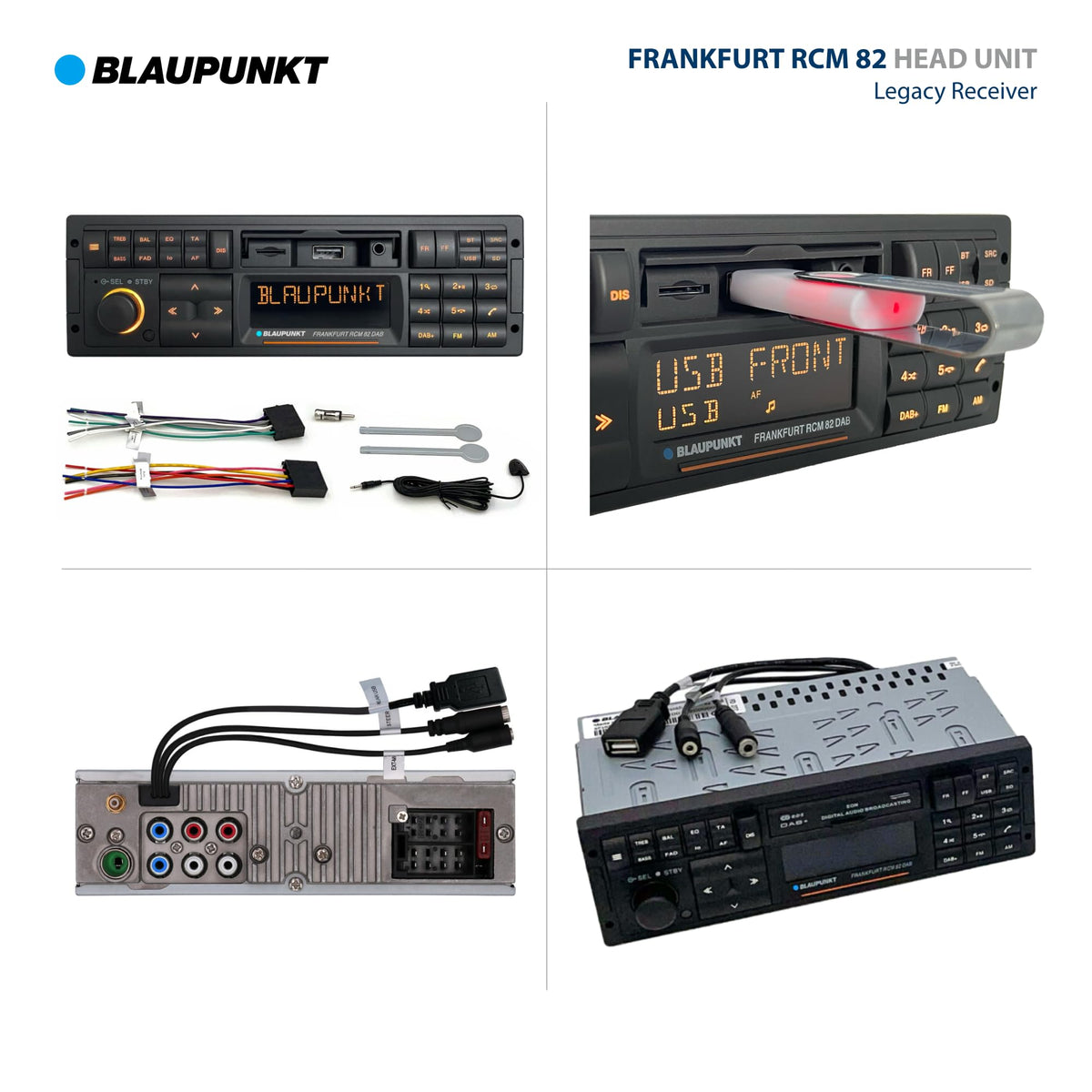 Frankfurt RCM 82 DAB 1 DIN Autoradio DAB+ Bluetooth Freisprecheinrichtung USB Lenkradfernbedienung 4x50Watt
