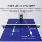Tischtennisroboter mit App und Fernbedienung, 264 Übungsbohrer variable Geschwindigkeit, Frequenz und Rotation