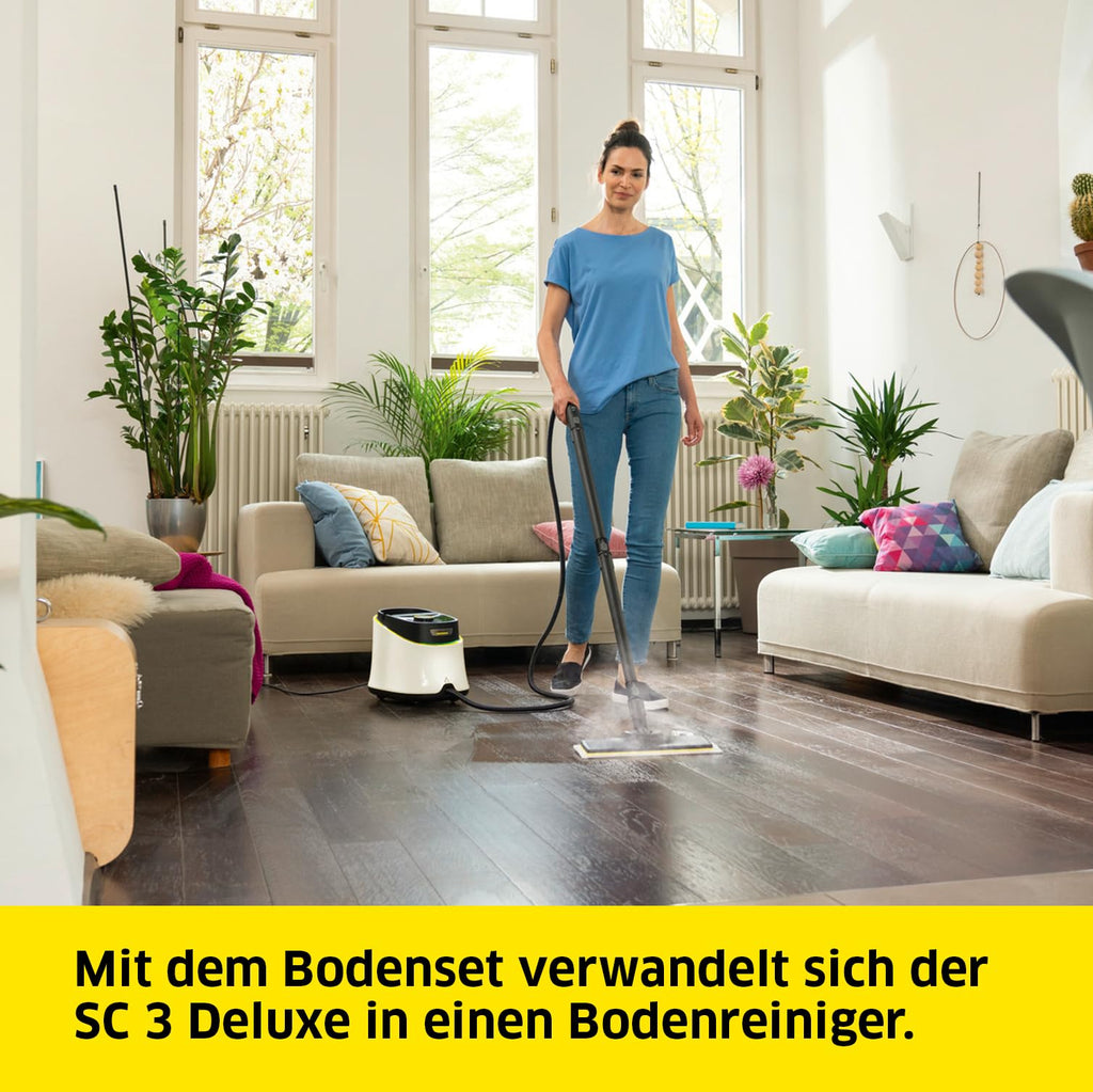 Leistungsstarker Dampfreiniger SC 3 Deluxe mit 3,5 bar Dampfdruck und nur 30 s Aufheizzeit