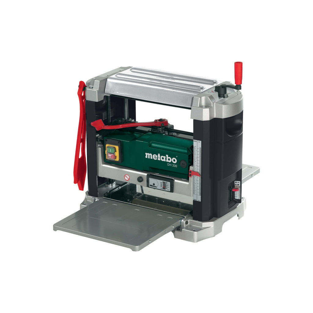 Kraftvolle mobile Dickenhobelmaschine DH 330 mit 1800 W und HSS Messer für präzise Holzbearbeitung
