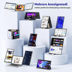 15.6” 1080P FHD Triple Laptop Monitor Erweiterung, Um 235° Drehbarer, Abnehmbarer Dreifach-Bildschirm für 13-17,3” Laptops