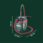Allessauger ASA 30 M PC Kompakter Nass und Trockensauger mit 1200 W für Werkstatt Auto und Haushalt