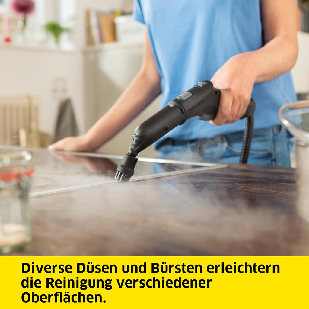 Leistungsstarker Dampfreiniger SC 3 Deluxe mit 3,5 bar Dampfdruck und nur 30 s Aufheizzeit