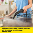 Leistungsstarker Dampfreiniger SC 3 Deluxe mit 3,5 bar Dampfdruck und nur 30 s Aufheizzeit