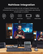 Tiny 3 AI Powered 4K Webcam mit AI Tracking und Spatial Audio als PTZ Kamera für Videoanrufe und Livestreams