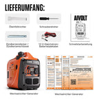 Inverter Stromerzeuger 1400 Watt Notstromaggregat tragbar leise für Camping Haushalt Baustelle