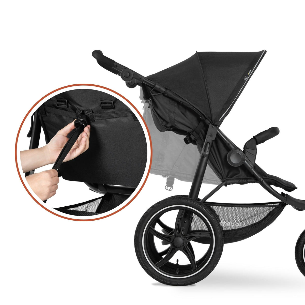 Runner 2 robuster Dreirad Buggy für Kleinkinder mit XL Luftreifen belastbar bis 22 kg schwarz