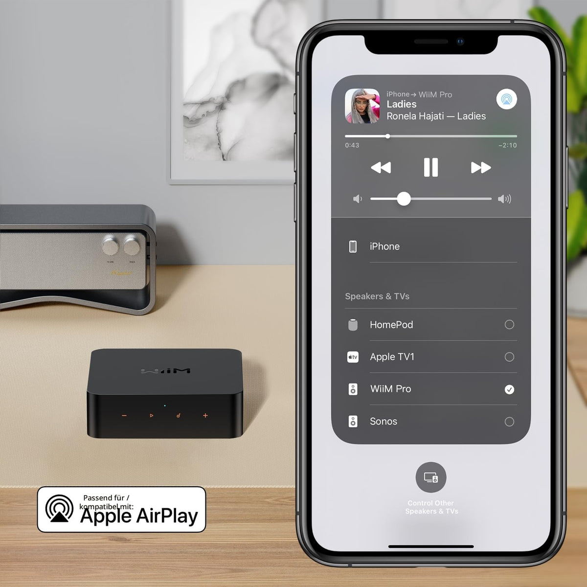 Musikstreamer Pro für Stereoanlagen mit AirPlay 2 und Spotify Connect, High Resolution Audio, Multiroom, WLAN