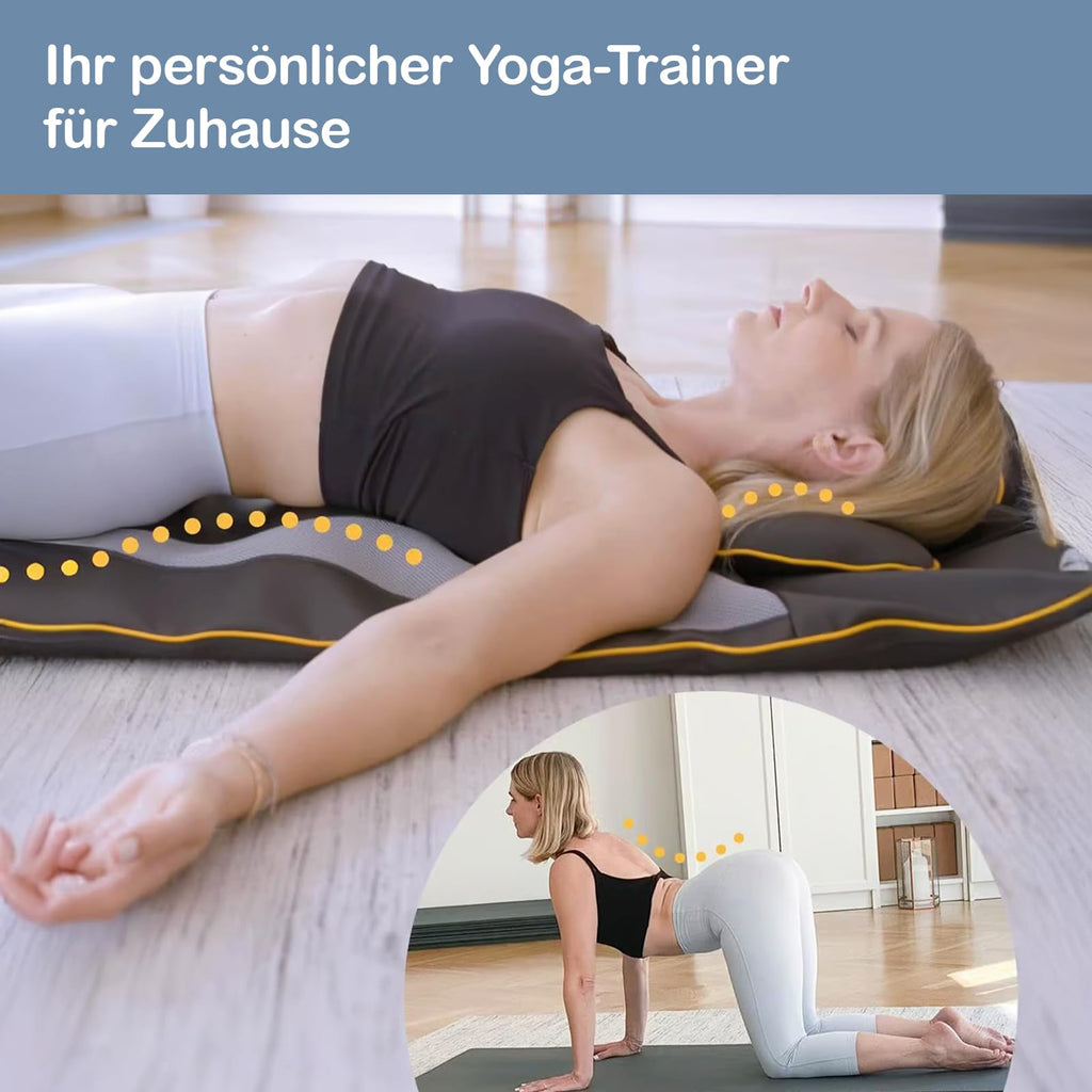 Air Stretch Ganzkörpermassagematte mit Wärmefunktion und yogainspirierter Dehnung für Schultern Rücken Nacken