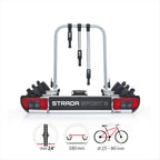 Fahrradträger Strada Sport 3 Kupplungsträger geeignet für drei Fahrräder in Silber Modell 022685