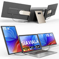 15.6” 1080P FHD Triple Laptop Monitor Erweiterung, Um 235° Drehbarer, Abnehmbarer Dreifach-Bildschirm für 13-17,3” Laptops