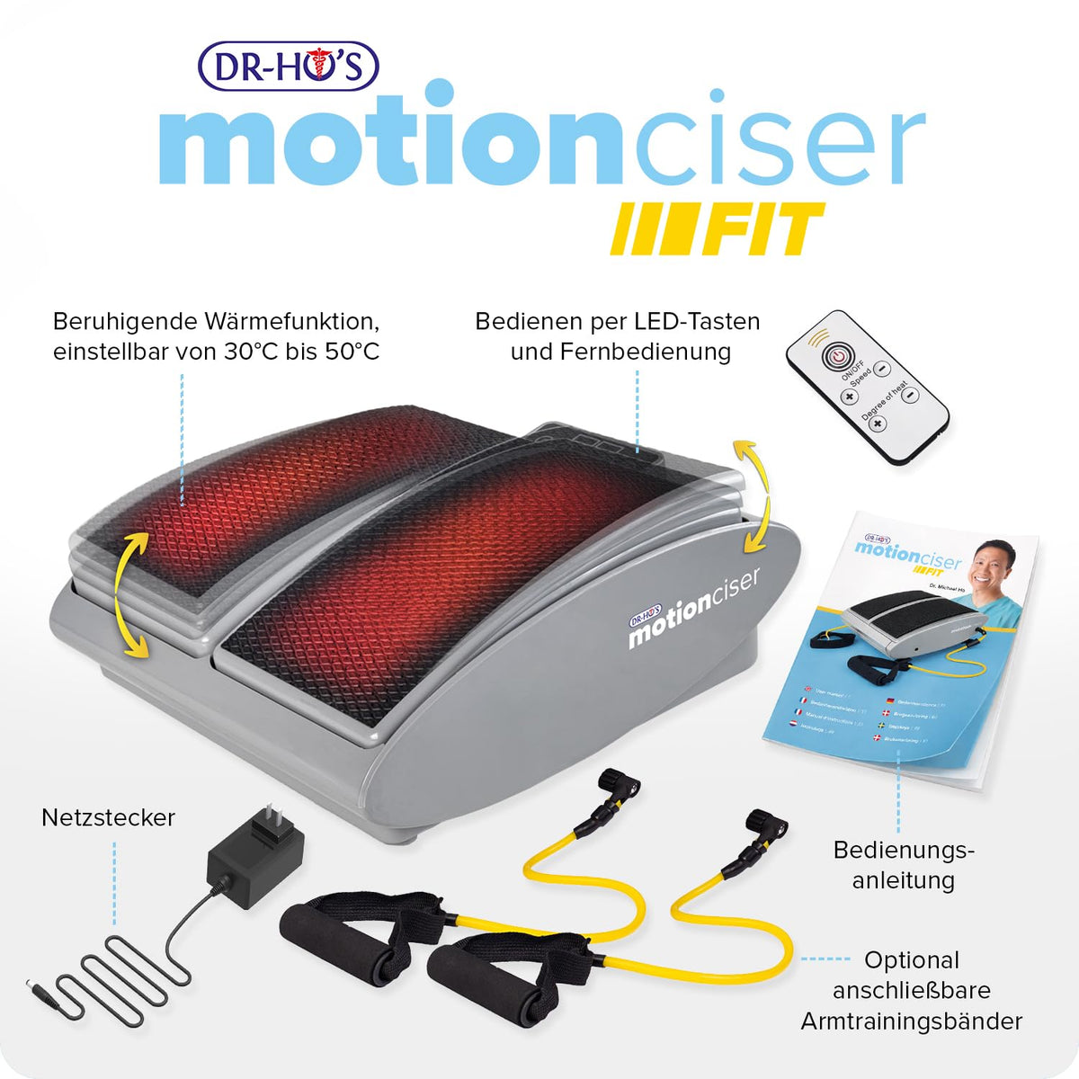 MotionCiser Fit elektrisches Fußmassagegerät Fussmassagegerät für Entspannung und Muskelentspannung