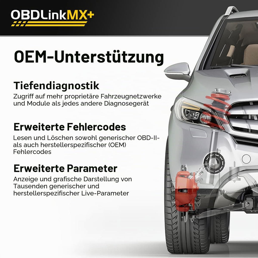 MX+ OBD2 Bluetooth Scanner for iPhone Android and Windows with Live Data and Check Engine Light Reset