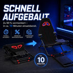 Faltbares Sim Racing Cockpit für Logitech MOZA Thrustmaster mit verstellbarem Sitz und Lenkradhalterung