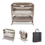 Iora Select Beistellbett faltbar schaukelnd CloudCore Matratze 5 Höhenstufen Elegance Truffle