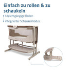 Iora Select Beistellbett faltbar schaukelnd CloudCore Matratze 5 Höhenstufen Elegance Truffle