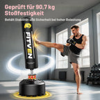 Freistehender Boxsack 100kg 180cm mit Boxhandschuhen und Saugnapf Punching Bag für Zuhause Erwachsene Familie