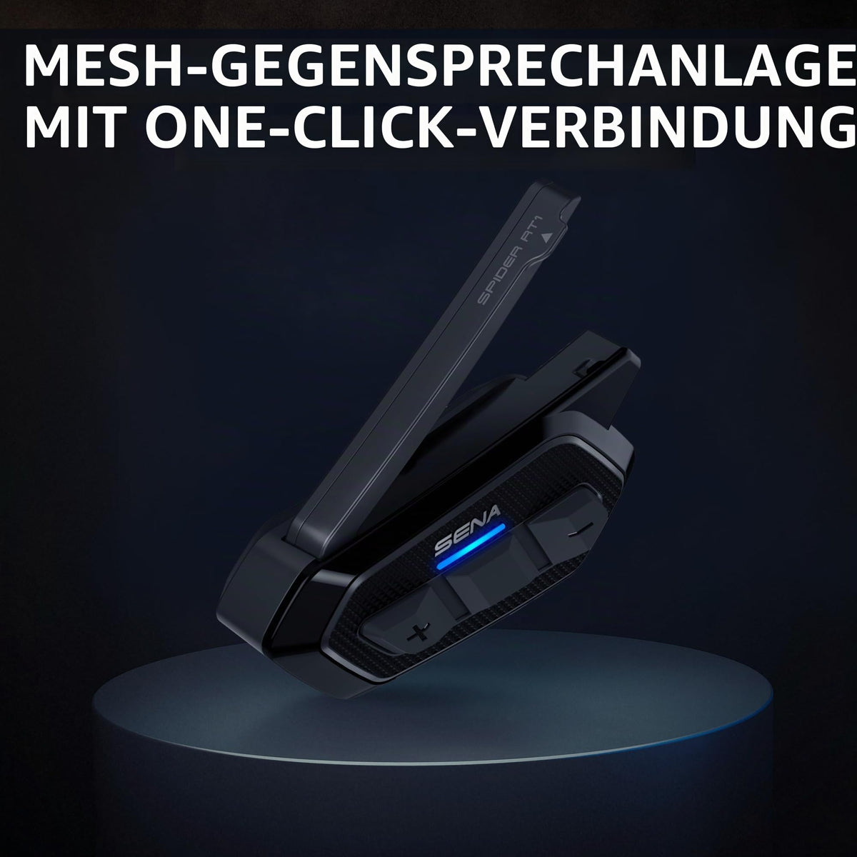 Spider RT1 Flaches Mesh Kommunikationssystem für Motorräder mit Helmsprechgerät und Gegensprechfunktion