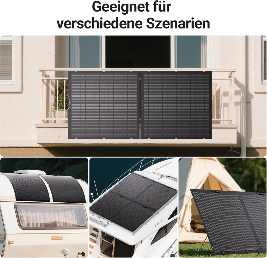 480W flexibles Solarpanel Kit 2x 240W monokristalline Solarmodule IP67 Off Grid Photovoltaik 12V für Wohnmobil