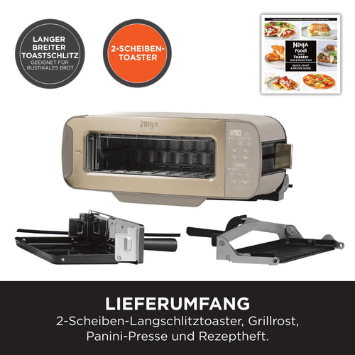 3 in 1 Toaster Elektrogrill mit Deckel Multifunktionsgerät zum Toasten und Grillen ST202EUSTGD
